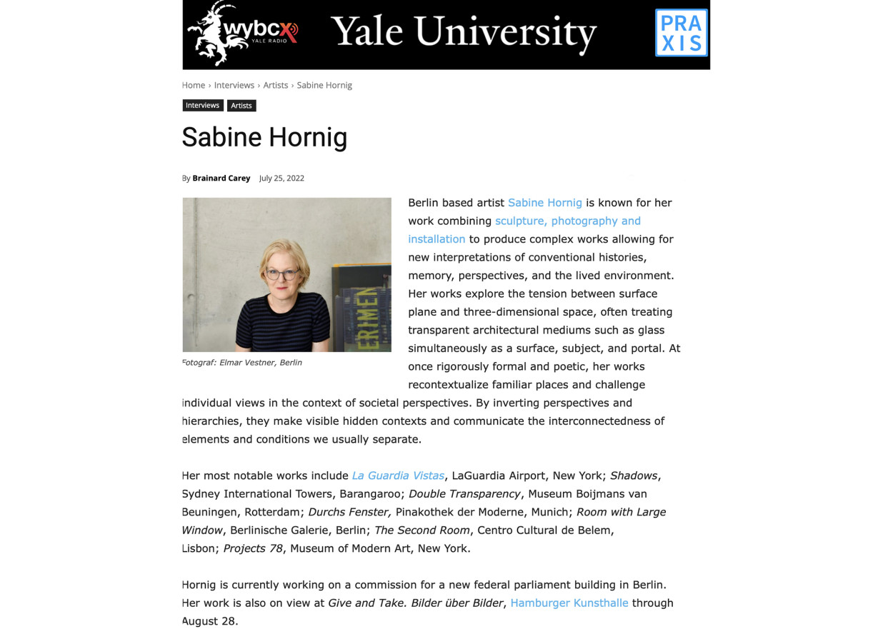 Yale Radio: Sabine Hornig